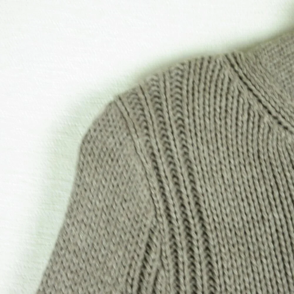 J. Crew Always 1988 Knit Sweater Size XXS Taupe Ribbed